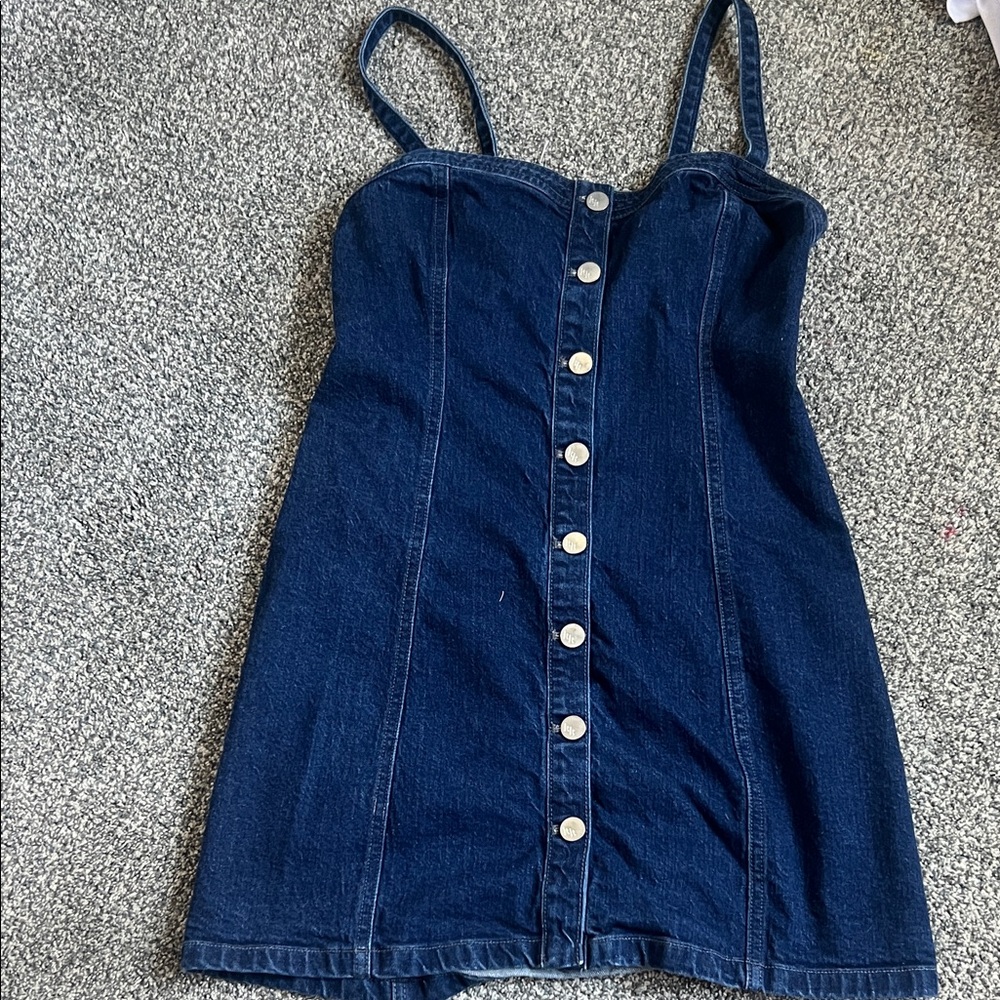 Denim Button-Down Dress